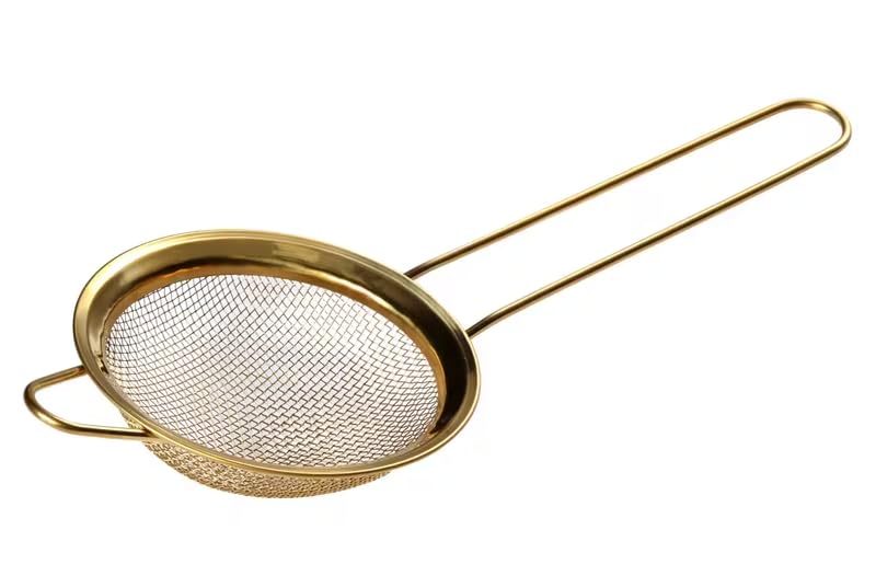 BlendWell Gold Fine Mesh Sifter - Stainless Steel Strainer for Matcha & Flour