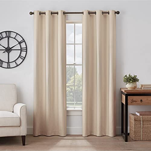 Eclipse Gabriella Grommet Top Curtains for Bedroom, Single Panel, 40" x 95", Indigo