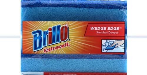 Brillo Estracell No Scratch Scrub Sponge with Wedge Edge, 3-Count