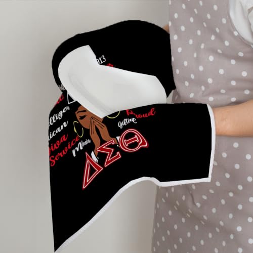 Delta Sigma Theta Sorority Kitchen Towel - Waffle Weave Dish Towel 16x24 (1642)