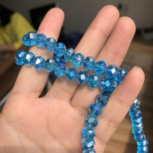 Lake Blue AB Faceted Glass Beads for Jewelry Making - 400PCS