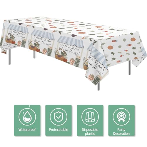 Locally Grown Baby Shower Tablecloths - 3 Pack, 86x55in