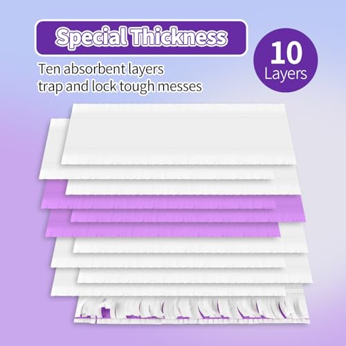 10-Pack Disposable Mop Pads for Swiffer Power Mop - White Violet