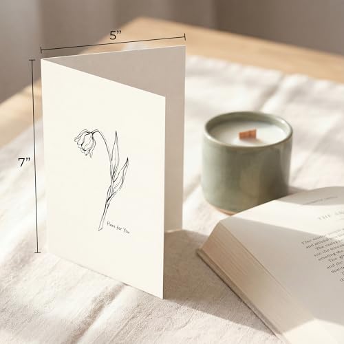 Minimalist Sympathy Card - Here for You | 5x7 Heavyweight Cardstock
