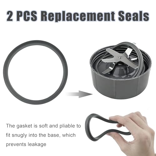 2 Pack Silicone Replacement Gaskets for NutriBullet 600W & Pro 900W