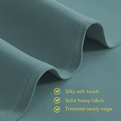 NICETOWN Greyish Blue Blackout Curtains, 42"x80" (Pack of 2) - Noise Reducing, Thermal Insulated