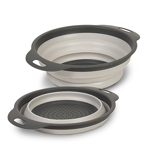 Glad Collapsible Colander, 2L Small Foldable Pasta Strainer for Kitchen