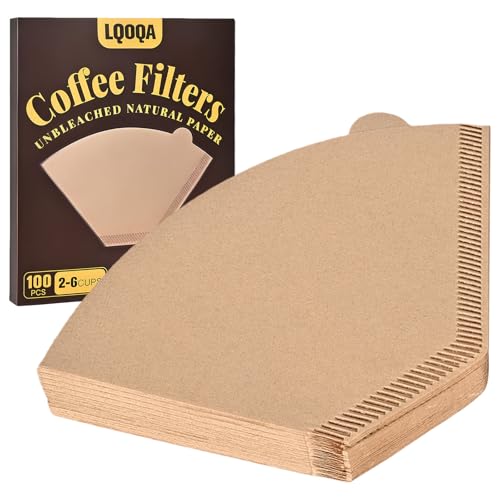 100 Count #2 Cone Coffee Filters - Unbleached & Compostable