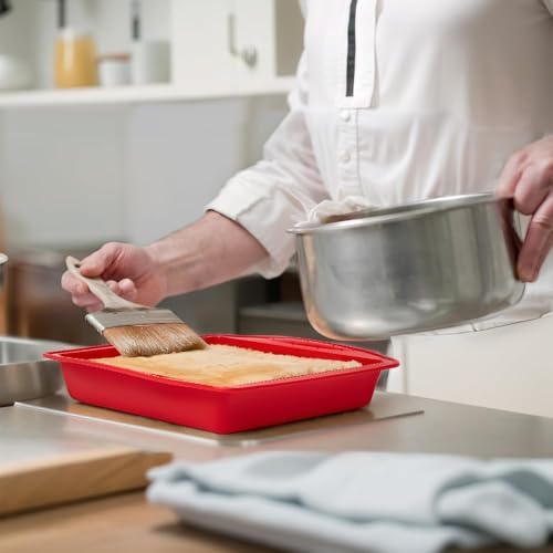 Saphe 8-Inch Square Silicone Cake Pan – Nonstick Baking Mold (1 Pack)