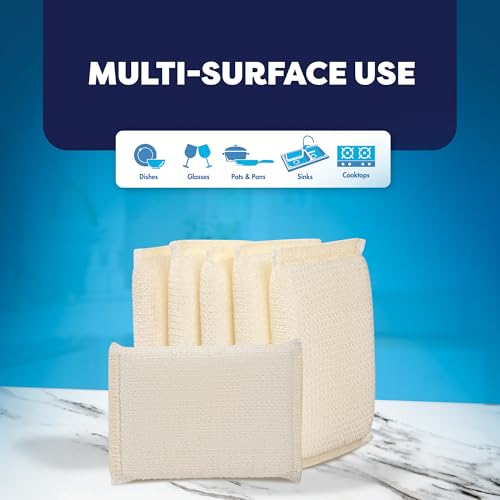 SCRUBIT 6-Pack Multi-Purpose Non-Scratch Kitchen & Bathroom Scrubbing Sponges