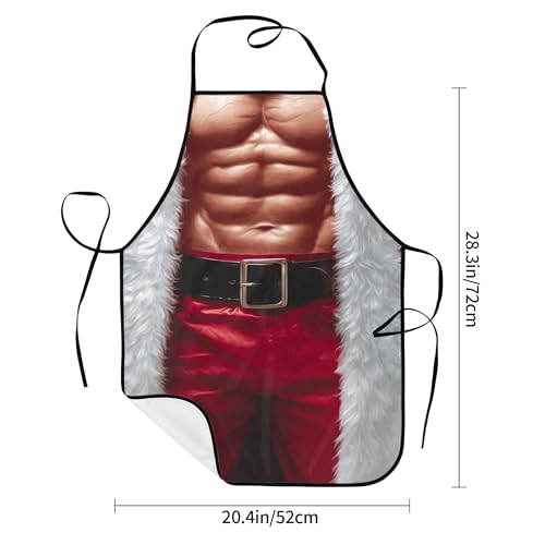 Christmas Men’s Kitchen Apron with Pockets for Cooking & Baking - Men & Women