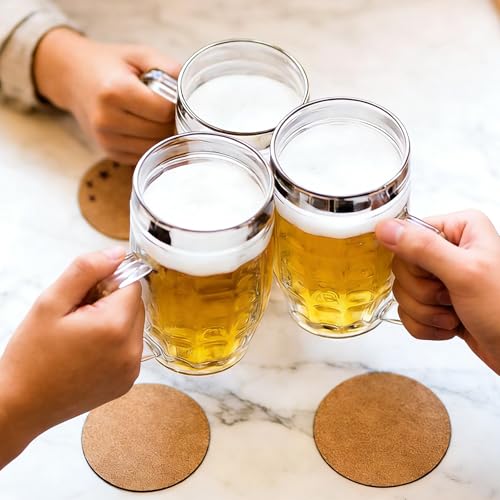 6 Self-Adhesive Cork Rounds for DIY Coasters - 3.74" x 2MM Thick