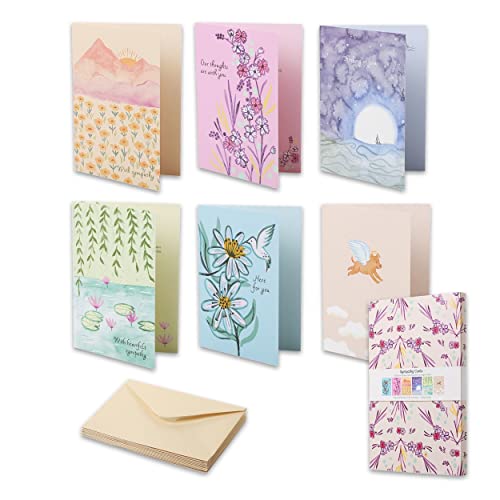 Sympathy Cards Set - 11 Large 5" x 7" Cards with Envelopes