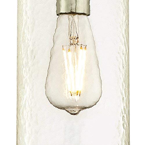 Westinghouse Lighting 6329000 Carmen One-Light Indoor Mini Pendant, Brushed Nickel Finish with Clear Textured Glass