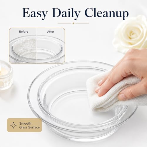 2-Pack Candle Warmer Replacement Glass Tray - 4.52 Inch Wax Melt Dish
