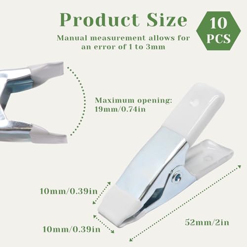10 Pack 2-Inch Heavy Duty Dress Clips for Fitting, Sewing, and Bridal Gowns