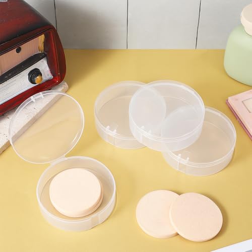 4pcs Portable Cotton Pad Holder Case - Airtight Travel Storage Container