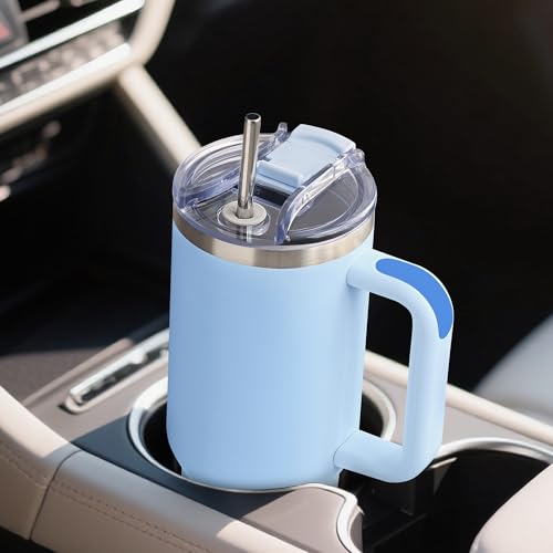 40 OZ Replacement Lid for STANLEY Quencher H2.0 Tumbler ONLY,Spill Proof Tumbler Covers Lid with Lock for Stanley Cup Accessories