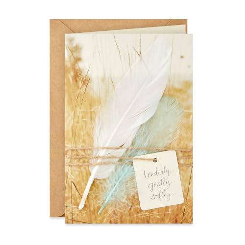 Hallmark Signature Sympathy Card with Angel Feathers