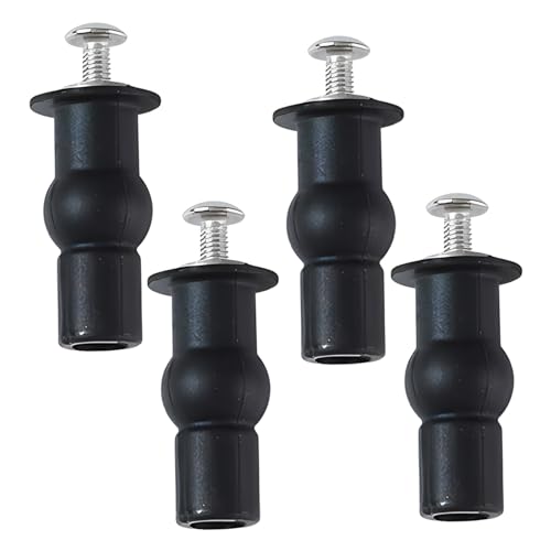 Toilet Seat Fixing Kit - 4pcs Rubber Bolt & Nut Set for Standard Toilets