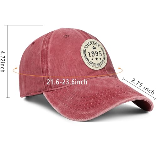 30th Birthday Gifts for Men Women Vintage 1995 Hat 30 Year Old Birthday Gifts Idea 100% Washed Cotton Hat