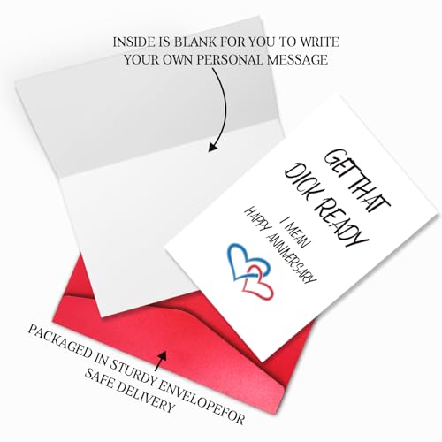 Funny Rude Anniversary Card for Husband - Naughty Greeting Card for Him