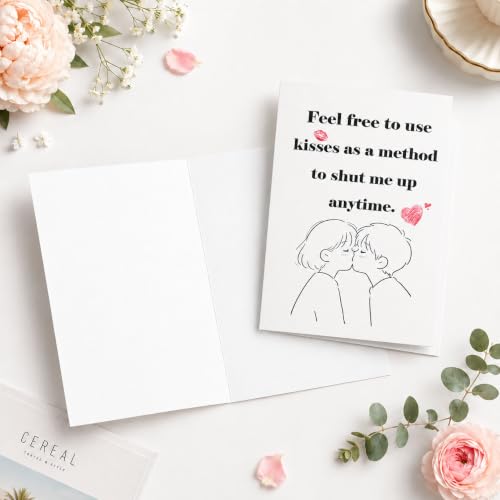 Funny Flirty Love Card for Him and Her – Romantic Greeting Card for Husband, Wife, Boyfriend, Girlfriend, Anniversary and Valentine's Day