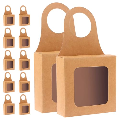 12-Pack Wine Bottle Gift Boxes with Window and Hanging Hook