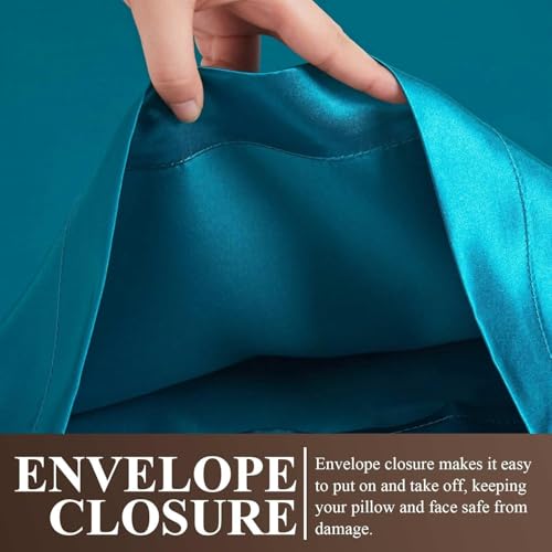 Satin Pillowcase Set of 4 - Silky Pillow Covers for Hair & Skin