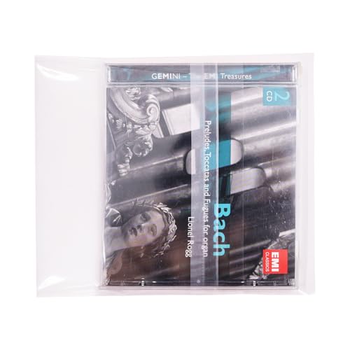 50-Pack CD & DVD Protective Sleeves - Clear Plastic Storage Envelopes