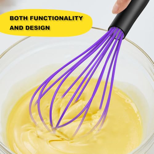 NileHome 10" Silicone Whisk - Durable Kitchen Utensil for Cooking