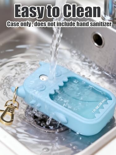 Silicone Case for Touchland Hand Sanitizer Spray with Keychain Blue
