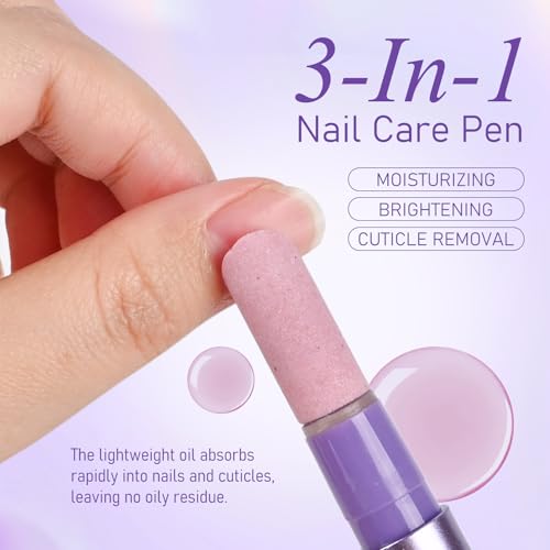 FREEORR 4-in-1 Cuticle Oil Pen with Ceramic Pusher Tip - 2 Pack