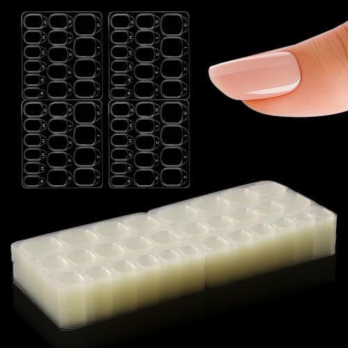 Asofelk Nail Adhesive Tabs 600 PCS Clear Ultra-Thin Double-Sided Press on Nail Stickers