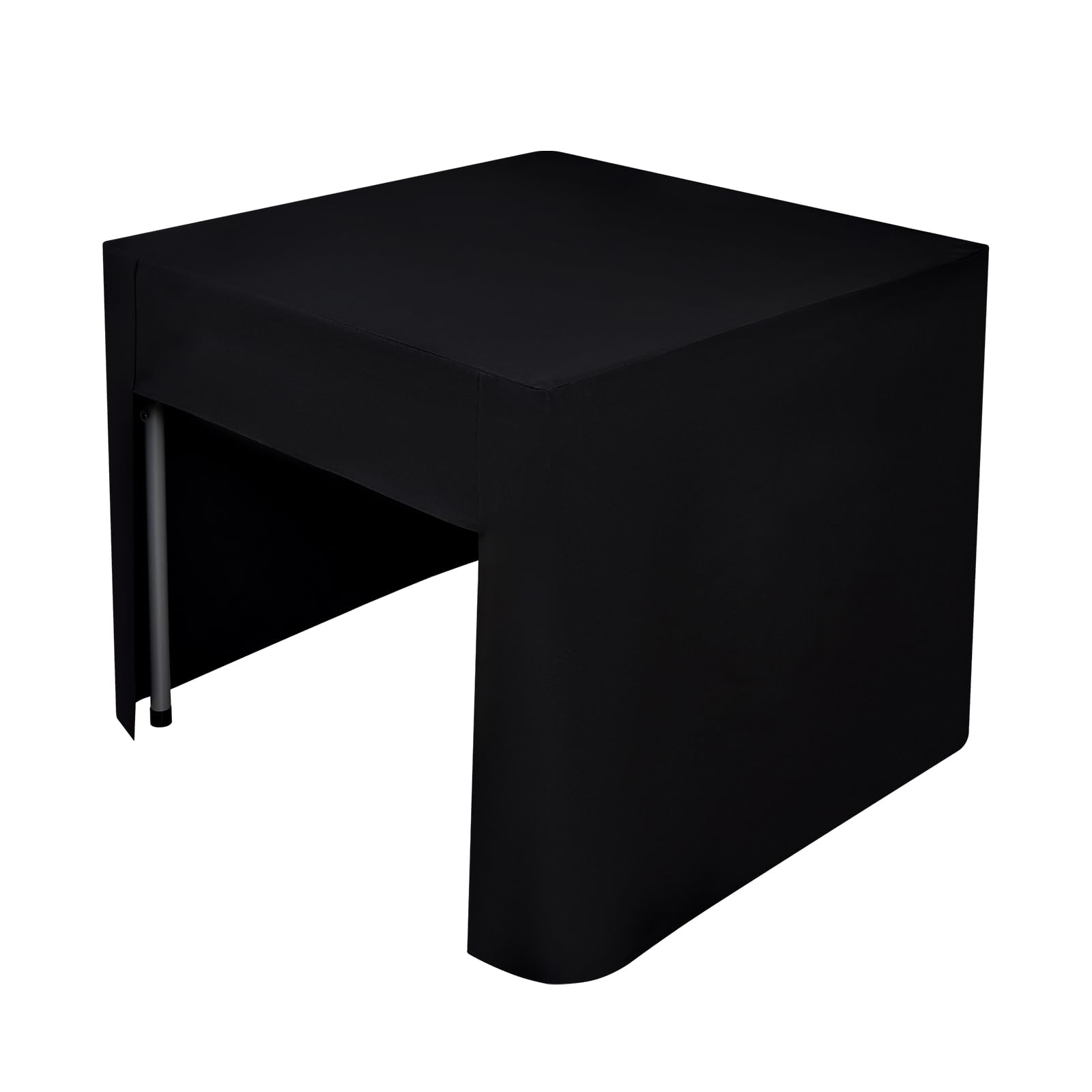 Nacuci 34X34 Inch Black Square Fitted Tablecloth Open Back Fitted Table Cloth Washable Polyester for Folding Table Display Trade Show Party Wedding Banquet Birthday
