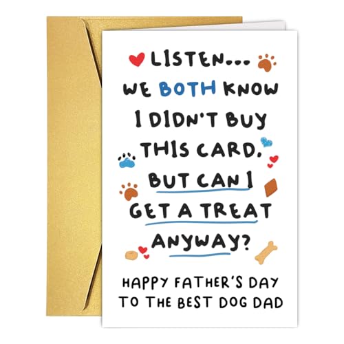 Funny Dog Dad Father's Day Card - Heartfelt Message for Pet Lovers