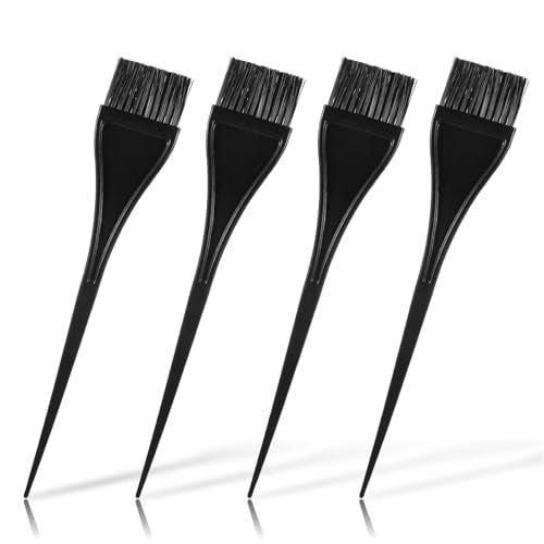 4 Pcs Hair Dye Brushes with Soft Bristles and Tapered Tips for Root and Detail Work