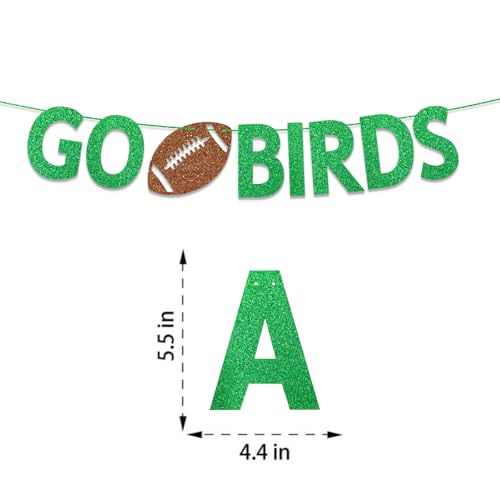 Go Birds Football Banner - Game Day Decorations for Parties