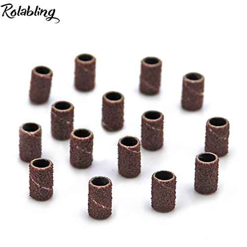 Rolabling 150PCS Nail Sanding Bands Assorted Grits 80 120 180