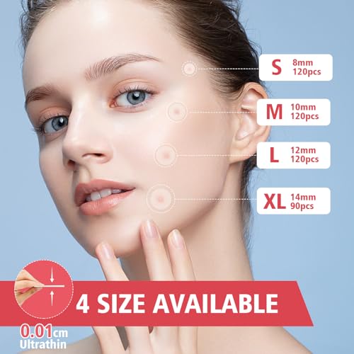 YHOVID Hydrocolloid Pimple Patches - 450 Invisible Acne Zit Stickers