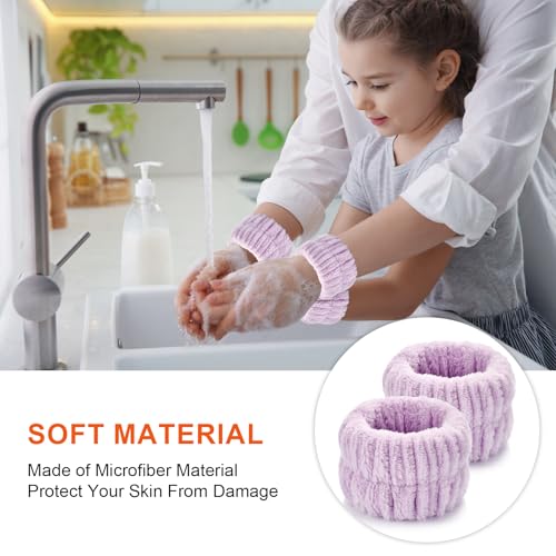 Wteehn 6 Pcs Absorbent Face Wash Wristbands for Skincare and Makeup