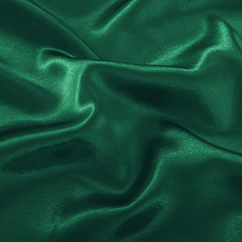 Queen Satin Fitted Sheet - Blackish Green - 100% Polyester