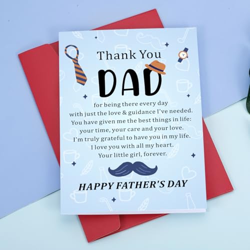 Happy Father's Day Card for Dad, Stepdad, or Grandpa - Perfect Gift