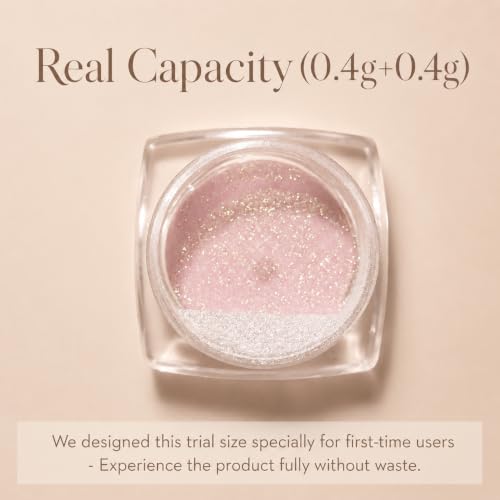 Uellipapy White Pearl & Pink Aurora Chrome Nail Powder Set