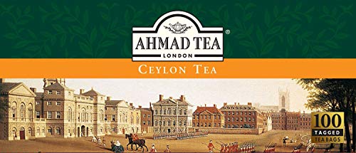 Ahmad Tea Ceylon Tagged Teabags, 100 Count - Premium Black Tea
