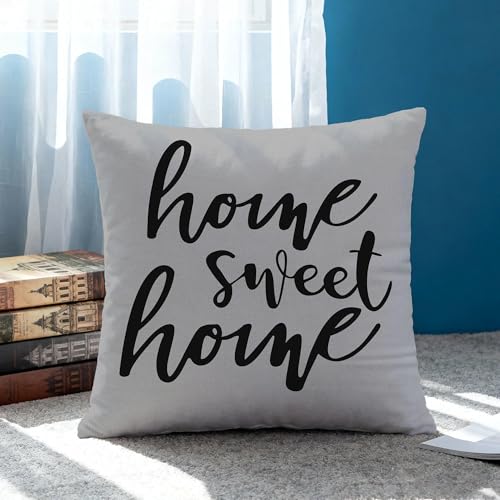 Hexagram 18x18 Gray Throw Pillow Covers - Set of 4 Soft Outdoor Cushions