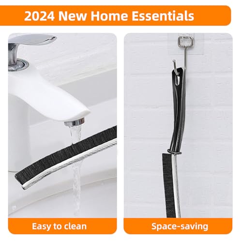 3-Piece Hard-Bristled Crevice Cleaning Brush Set for Tight Gaps