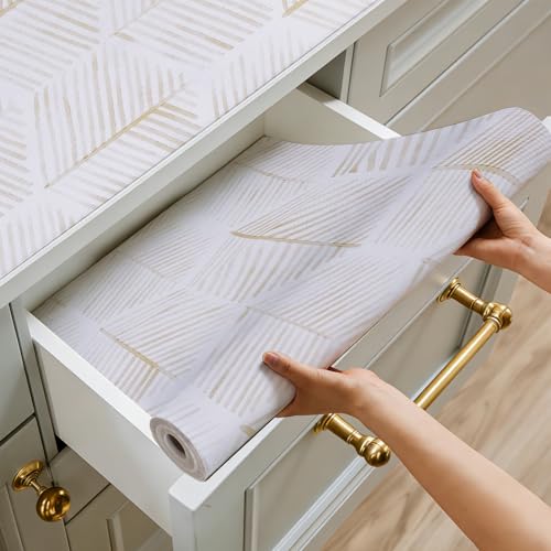Hexagon Drawer & Shelf Liner 12" x 120" - Waterproof Non-Slip
