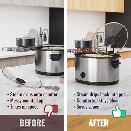 NiHome Slow Cooker Lid Holder for Hands-Free Cooking