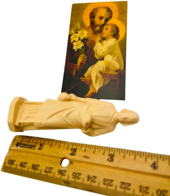 Westmon Works St. Joseph Home Protector Set - 4-Inch Statue & Holy Prayer Card | Made in the USA